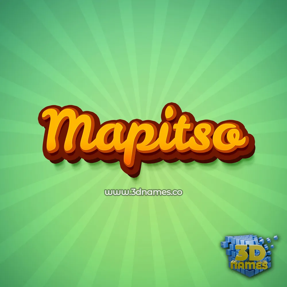 mapitso in Green Rays style - 3D name wallpaper
