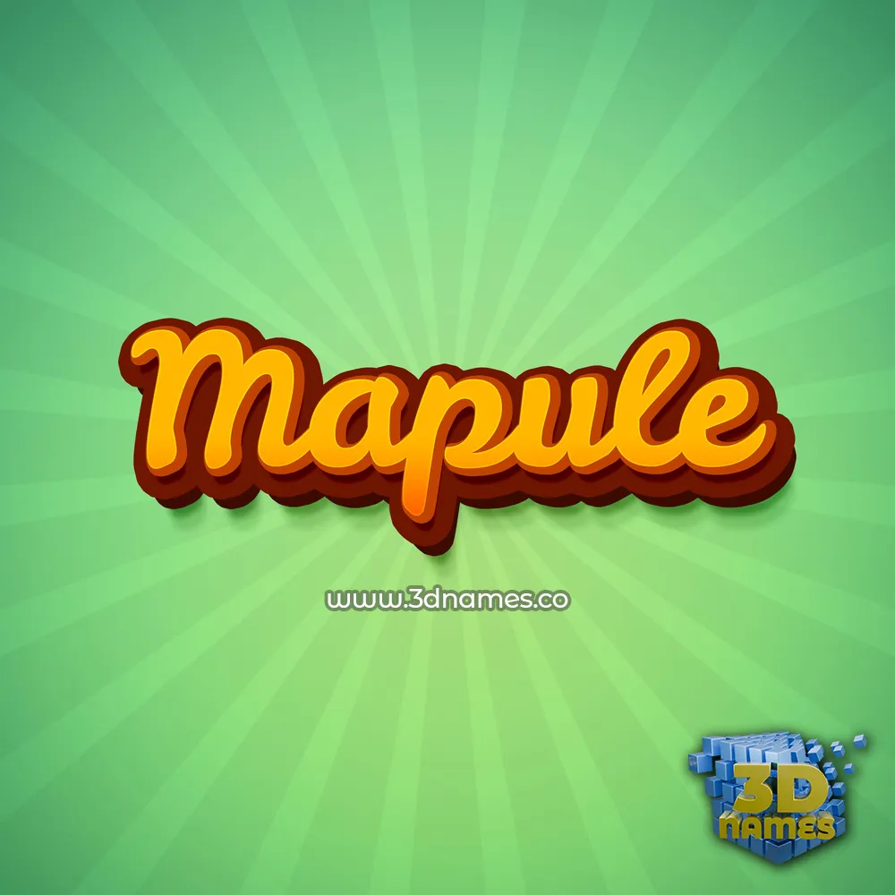 mapule in Green Rays style - 3D name wallpaper