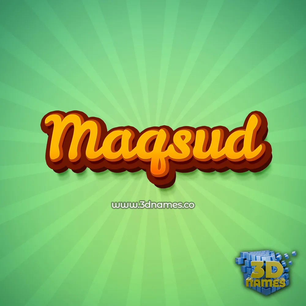 maqsud in Green Rays style - 3D name wallpaper