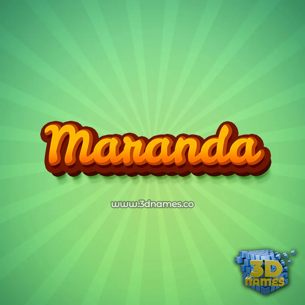 maranda in Green Rays style - 3D name wallpaper
