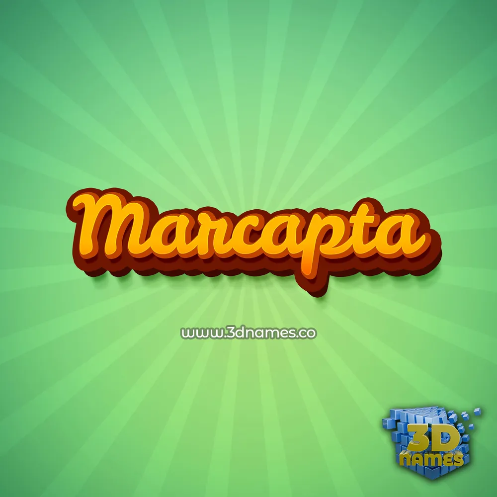 marcapta in Green Rays style - 3D name wallpaper