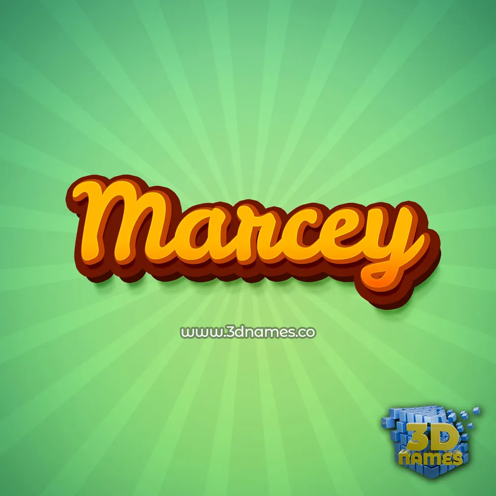marcey in Green Rays style - 3D name wallpaper