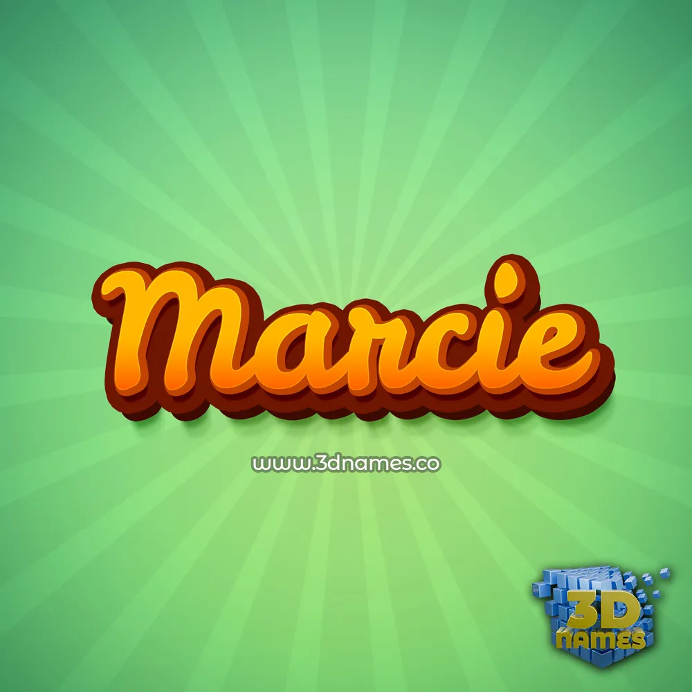 marcie in Green Rays style - 3D name wallpaper