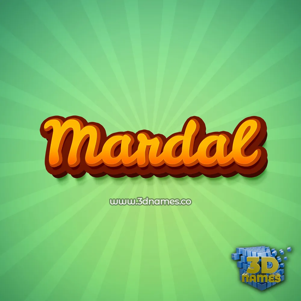 mardal in Green Rays style - 3D name wallpaper