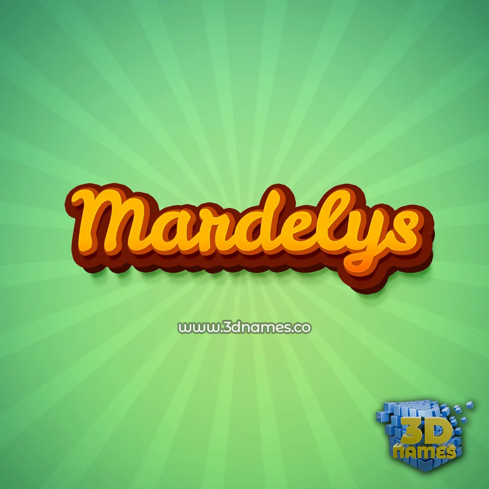 mardelys in Green Rays style - 3D name wallpaper