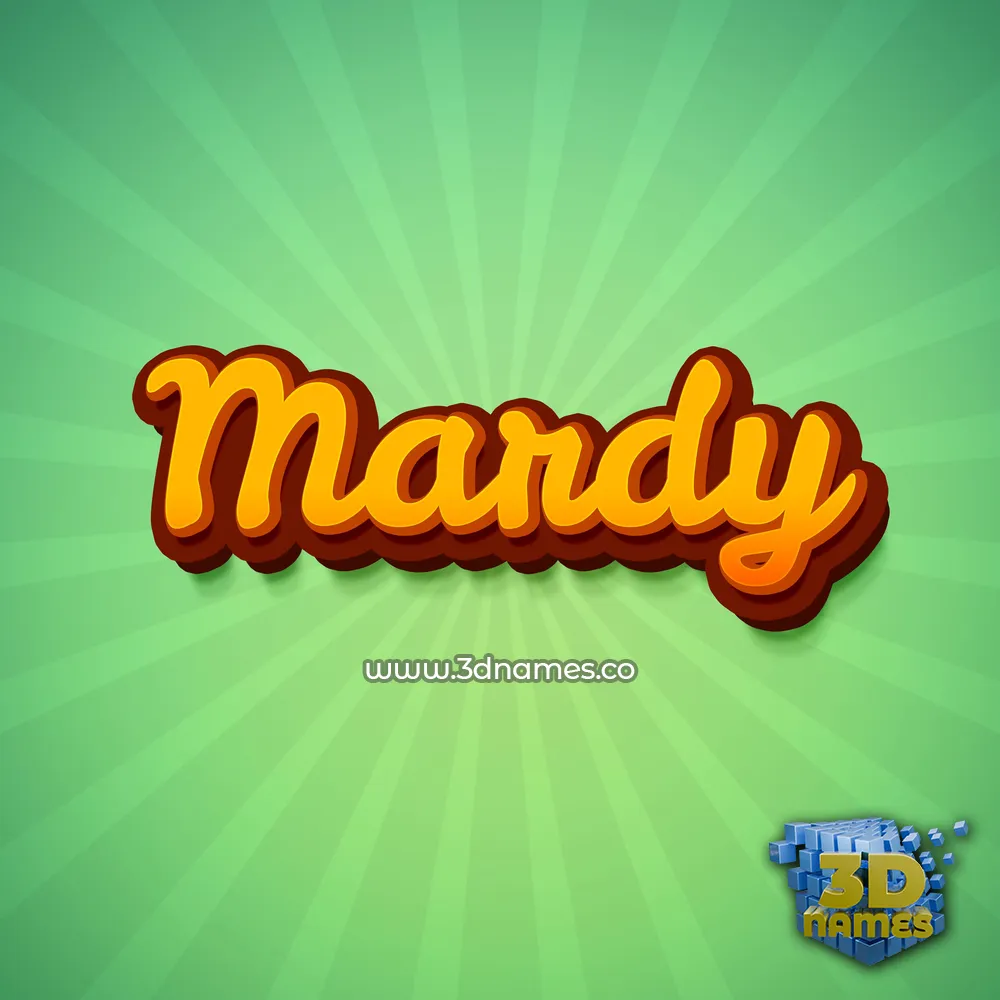 mardy in Green Rays style - 3D name wallpaper