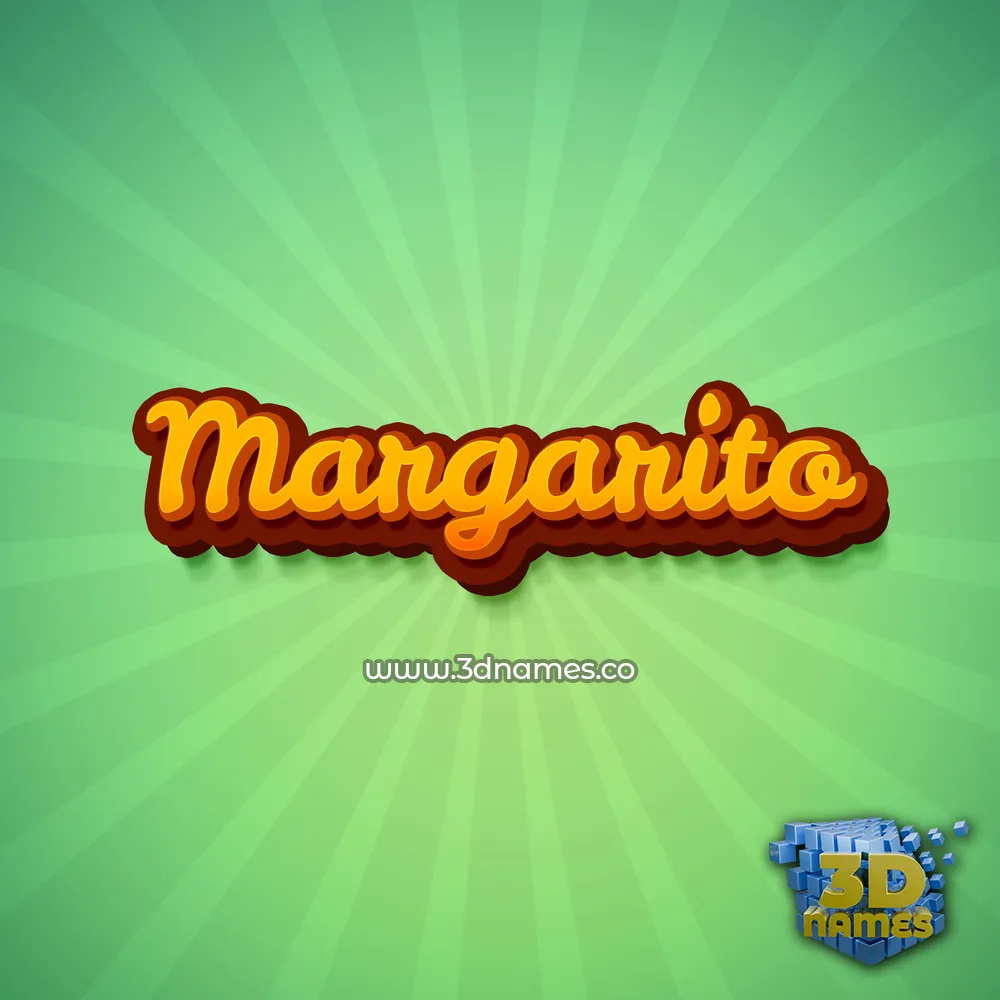 margarito in Green Rays style - 3D name wallpaper