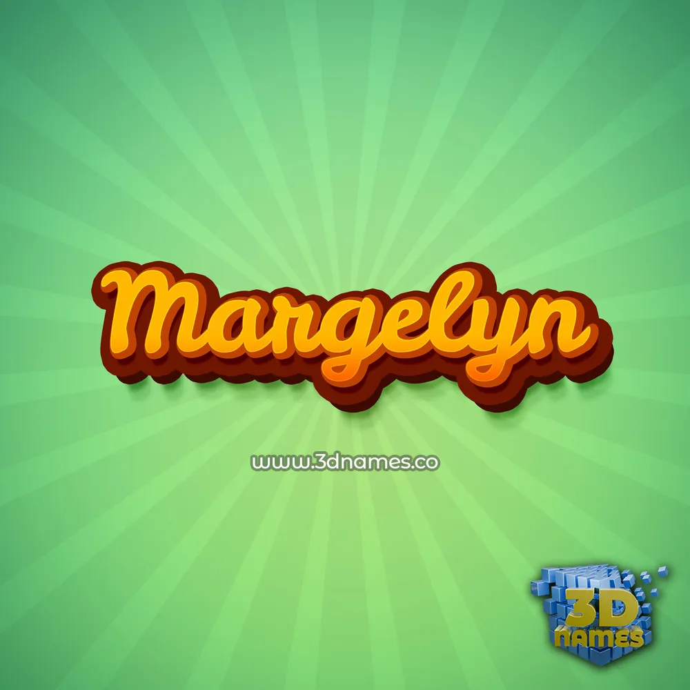 margelyn in Green Rays style - 3D name wallpaper