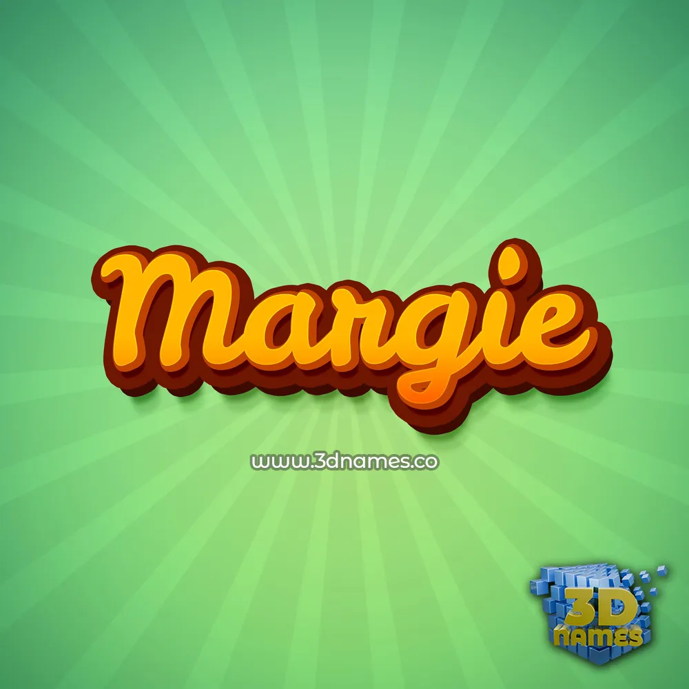 margie in Green Rays style - 3D name wallpaper