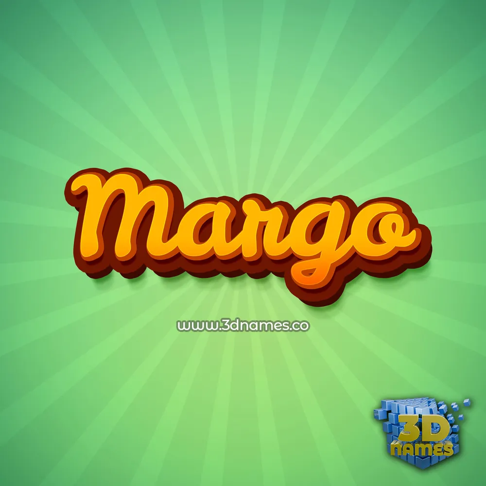 margo in Green Rays style - 3D name wallpaper