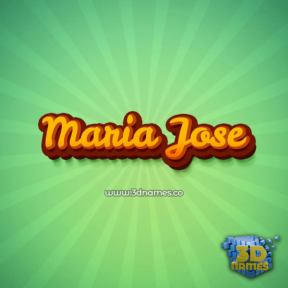 maria jose in Green Rays style - 3D name wallpaper