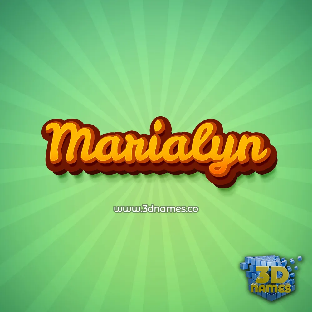 marialyn in Green Rays style - 3D name wallpaper