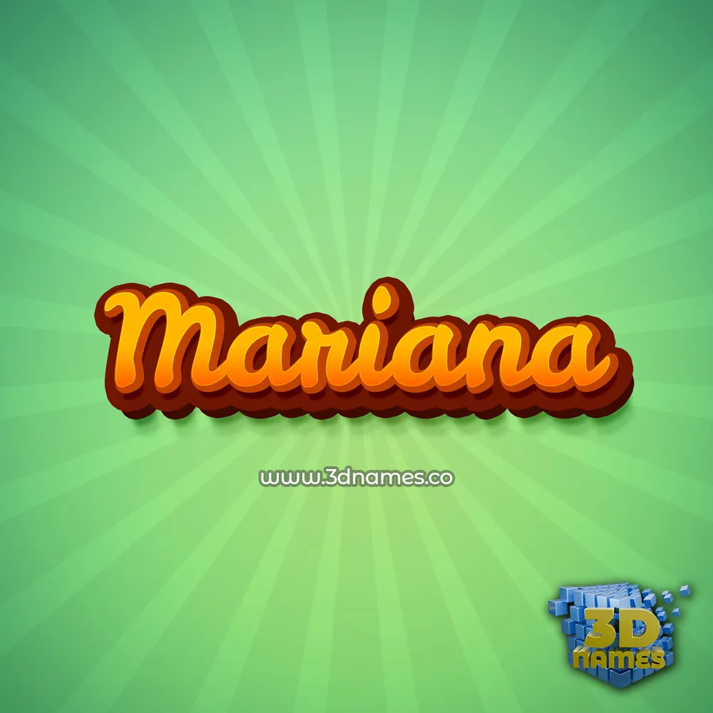 mariana in Green Rays style - 3D name wallpaper