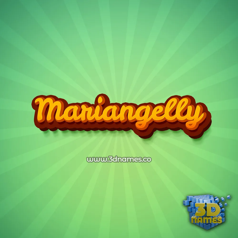 mariangelly in Green Rays style - 3D name wallpaper