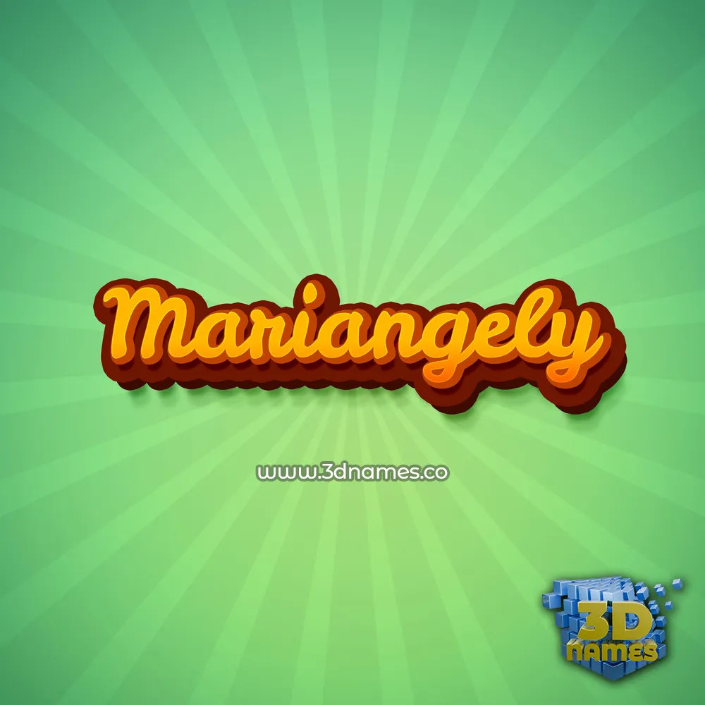 mariangely in Green Rays style - 3D name wallpaper