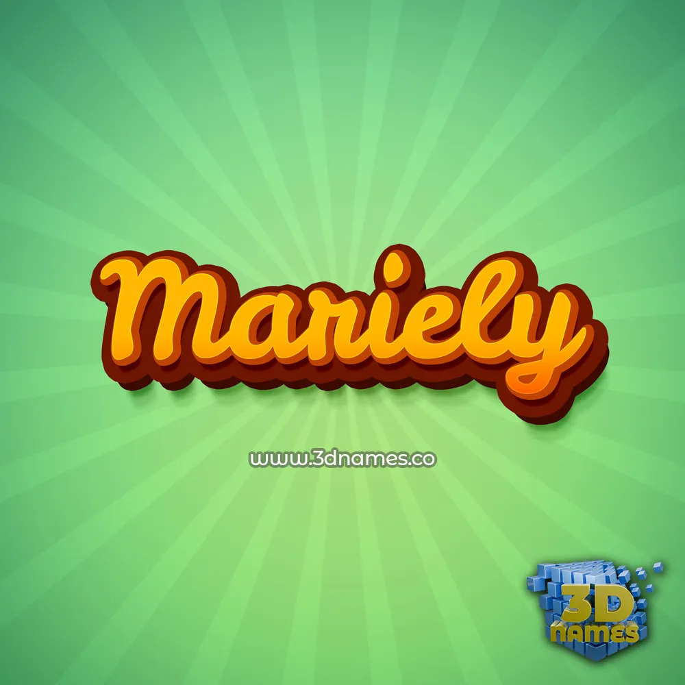 mariely in Green Rays style - 3D name wallpaper