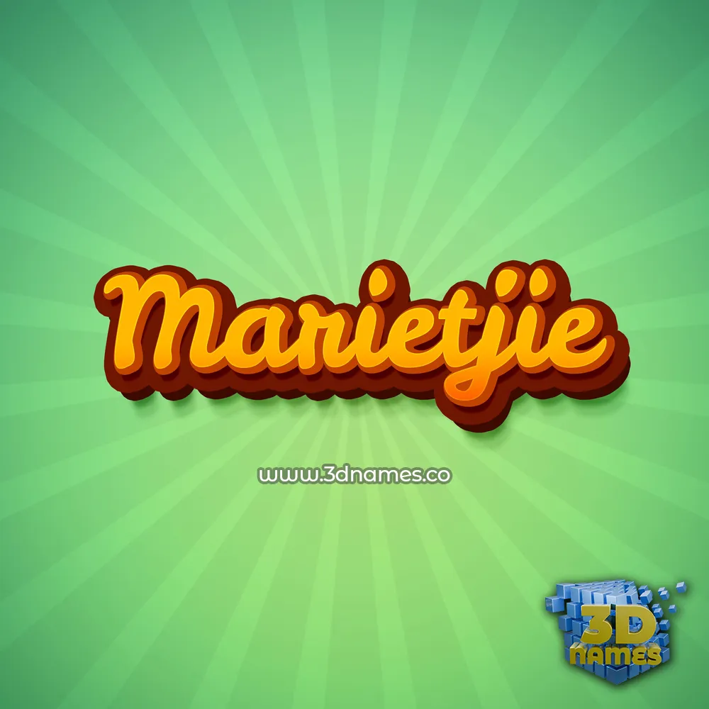 marietjie in Green Rays style - 3D name wallpaper