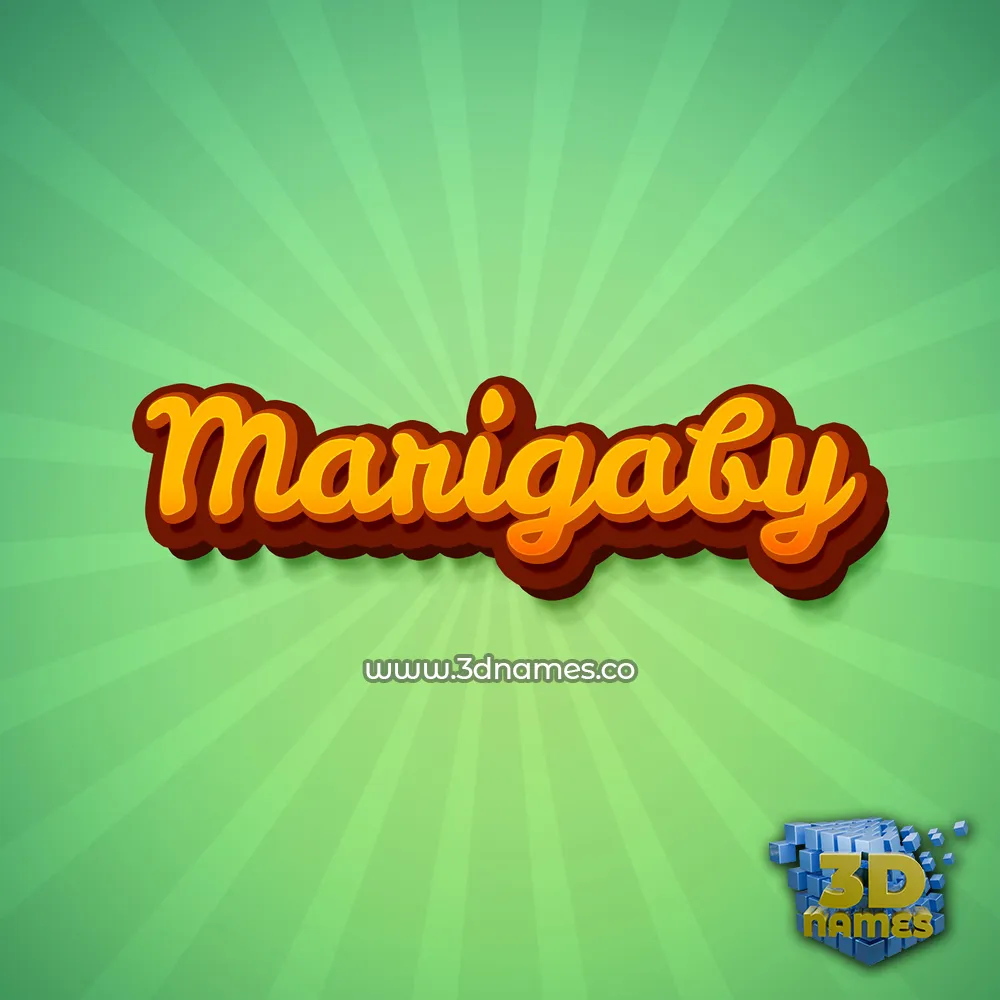 marigaby in Green Rays style - 3D name wallpaper