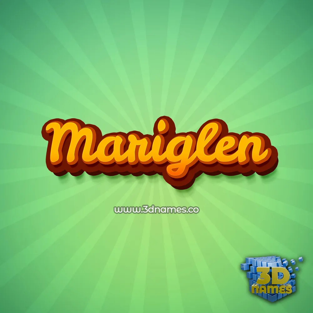 mariglen in Green Rays style - 3D name wallpaper
