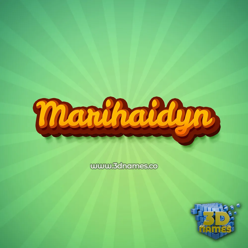 marihaidyn in Green Rays style - 3D name wallpaper