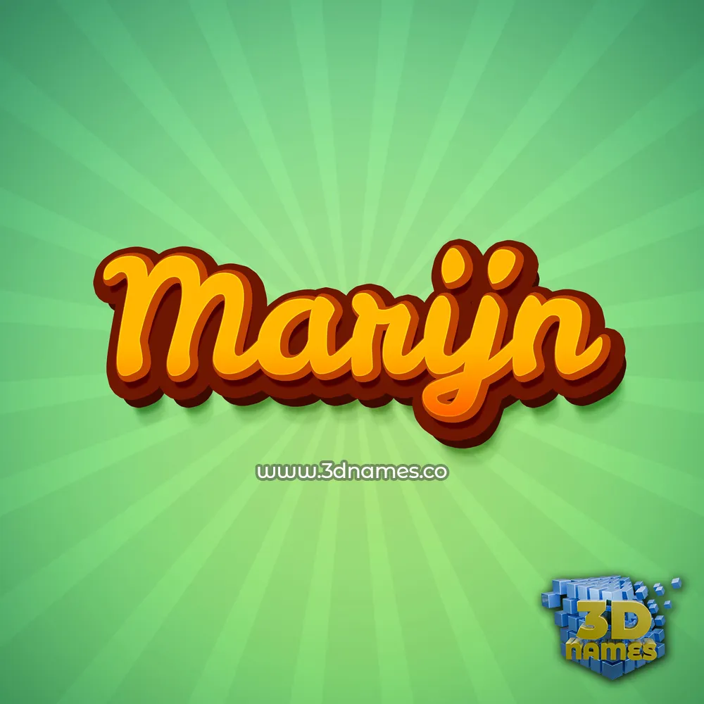 marijn in Green Rays style - 3D name wallpaper