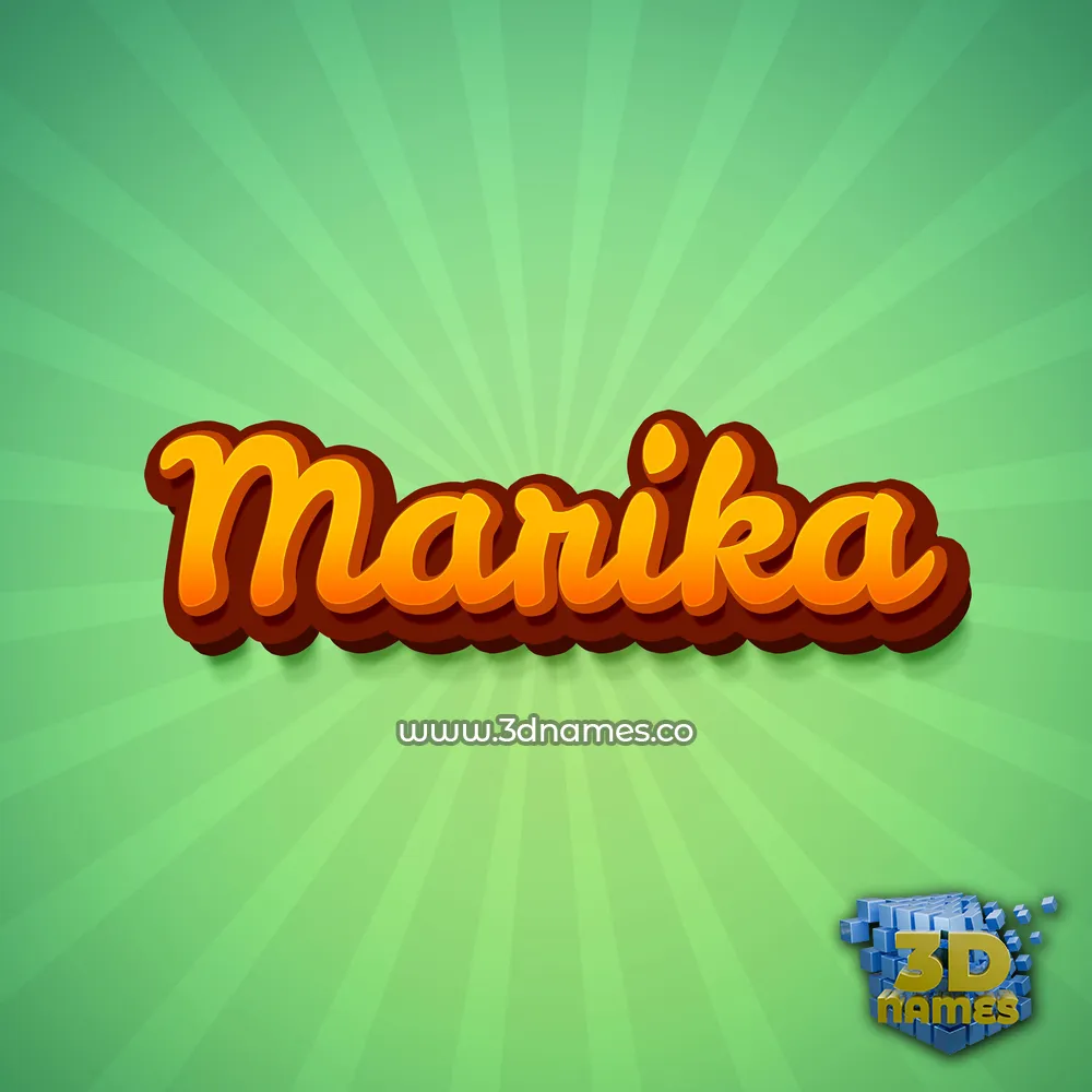 marika in Green Rays style - 3D name wallpaper