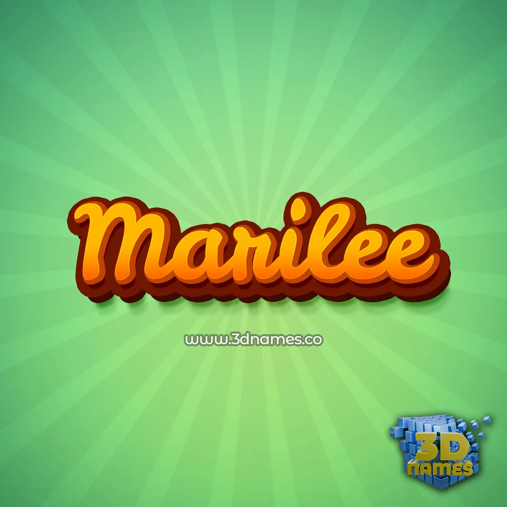 marilee in Green Rays style - 3D name wallpaper