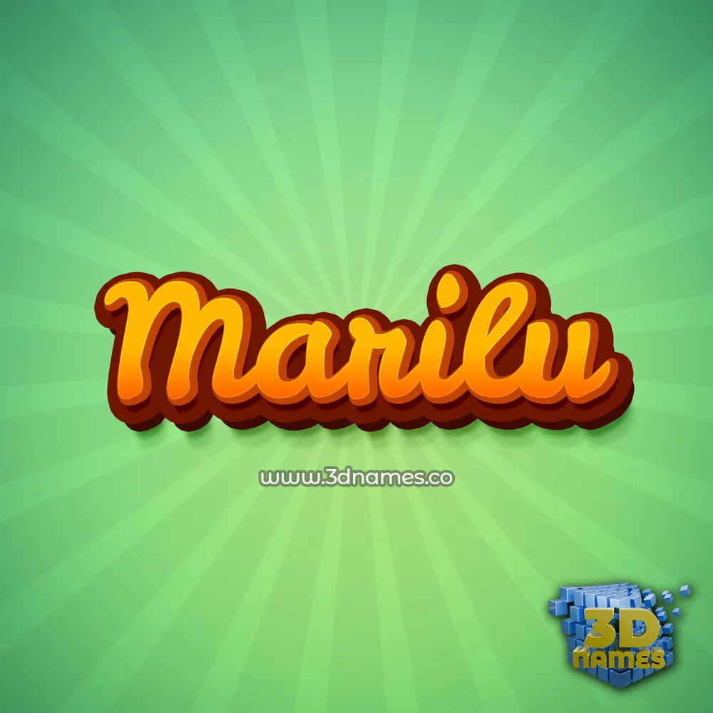 marilu in Green Rays style - 3D name wallpaper
