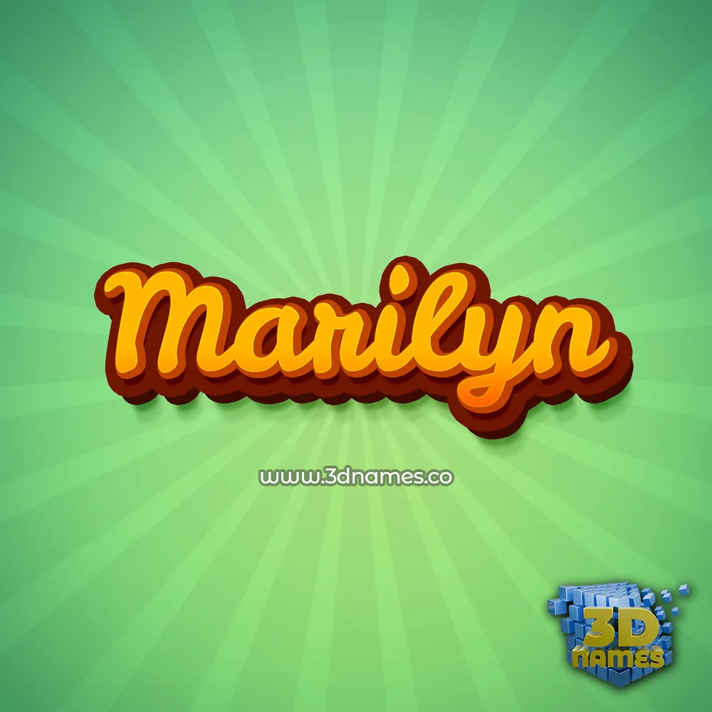 marilyn in Green Rays style - 3D name wallpaper