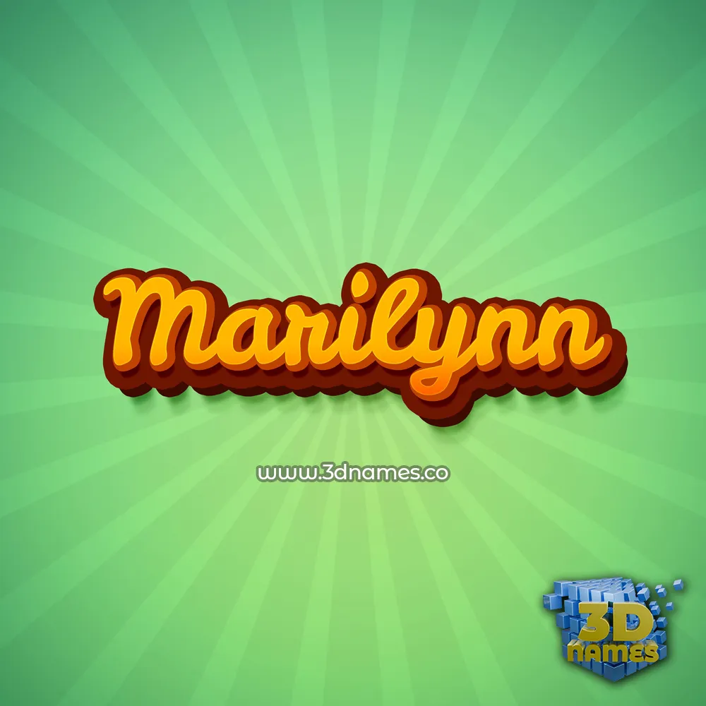 marilynn in Green Rays style - 3D name wallpaper