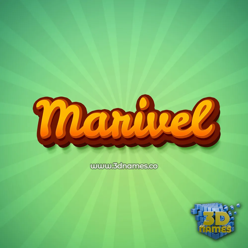 marivel in Green Rays style - 3D name wallpaper