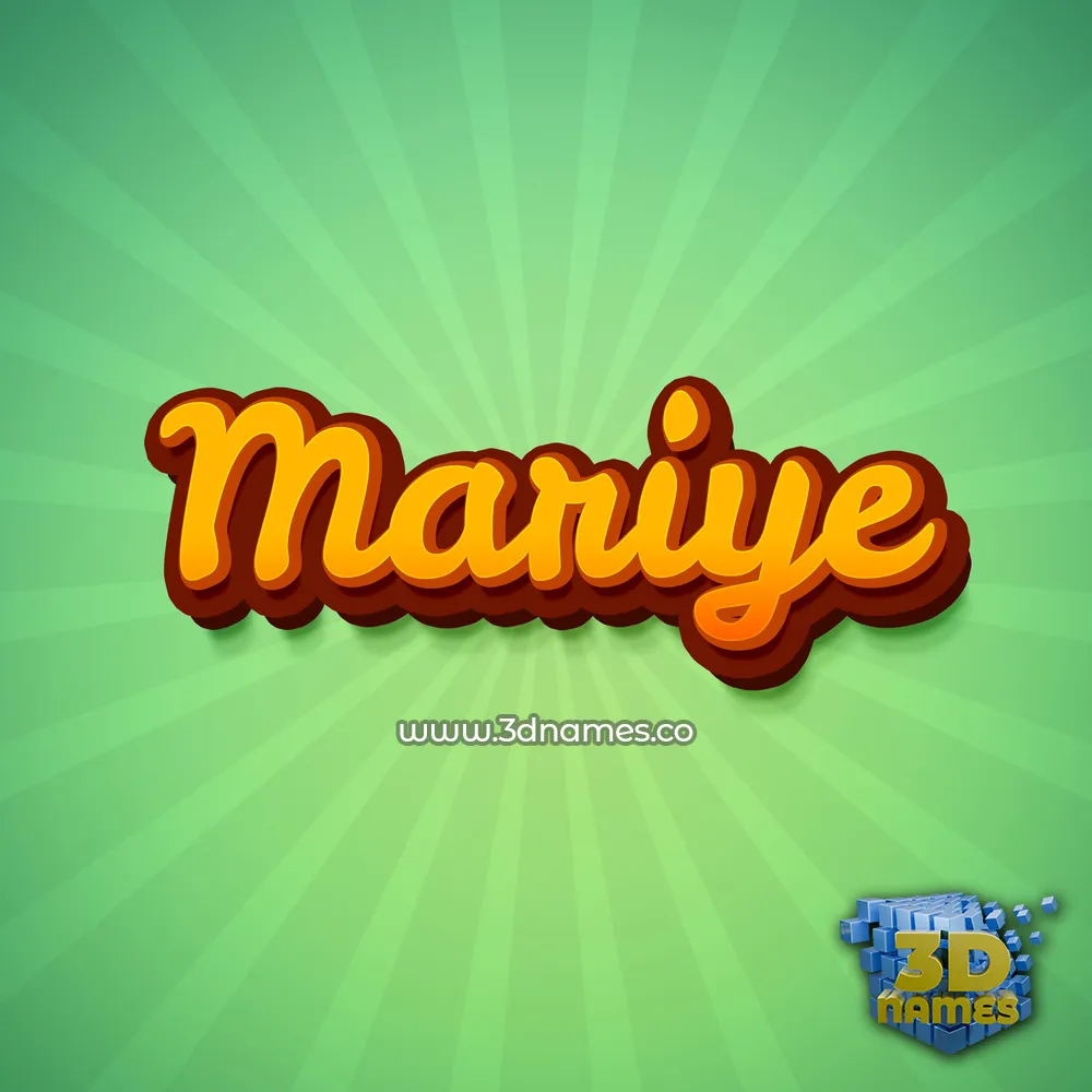 mariye in Green Rays style - 3D name wallpaper