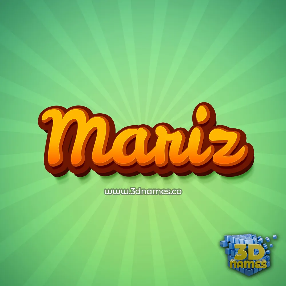 mariz in Green Rays style - 3D name wallpaper