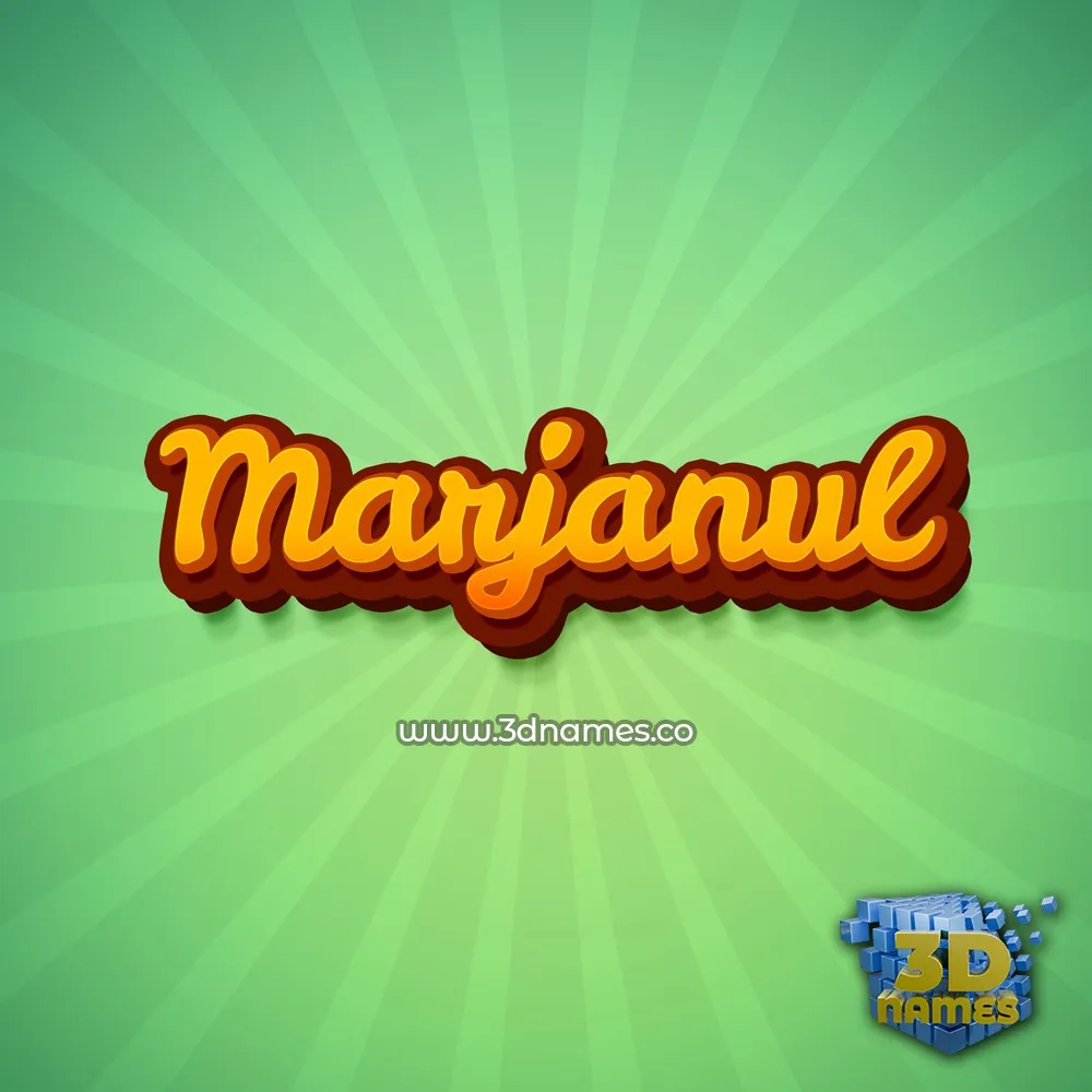 marjanul in Green Rays style - 3D name wallpaper