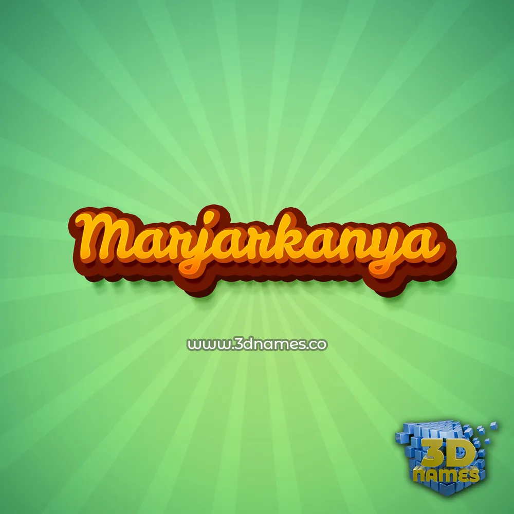 marjarkanya in Green Rays style - 3D name wallpaper