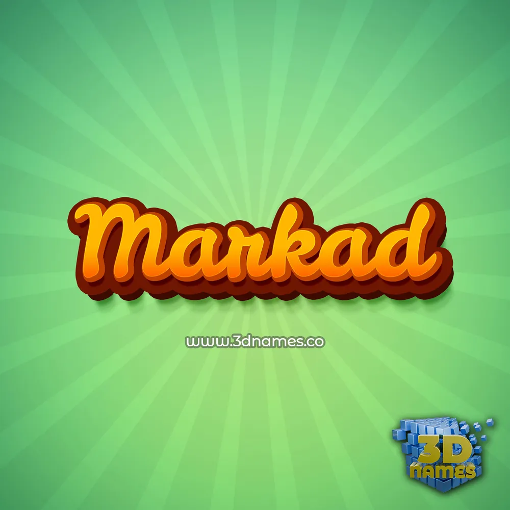 markad in Green Rays style - 3D name wallpaper