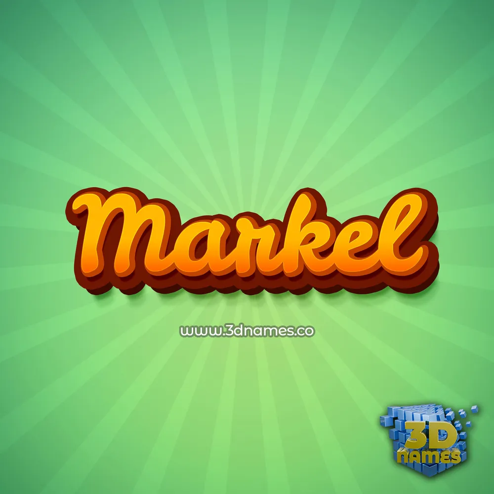 markel in Green Rays style - 3D name wallpaper