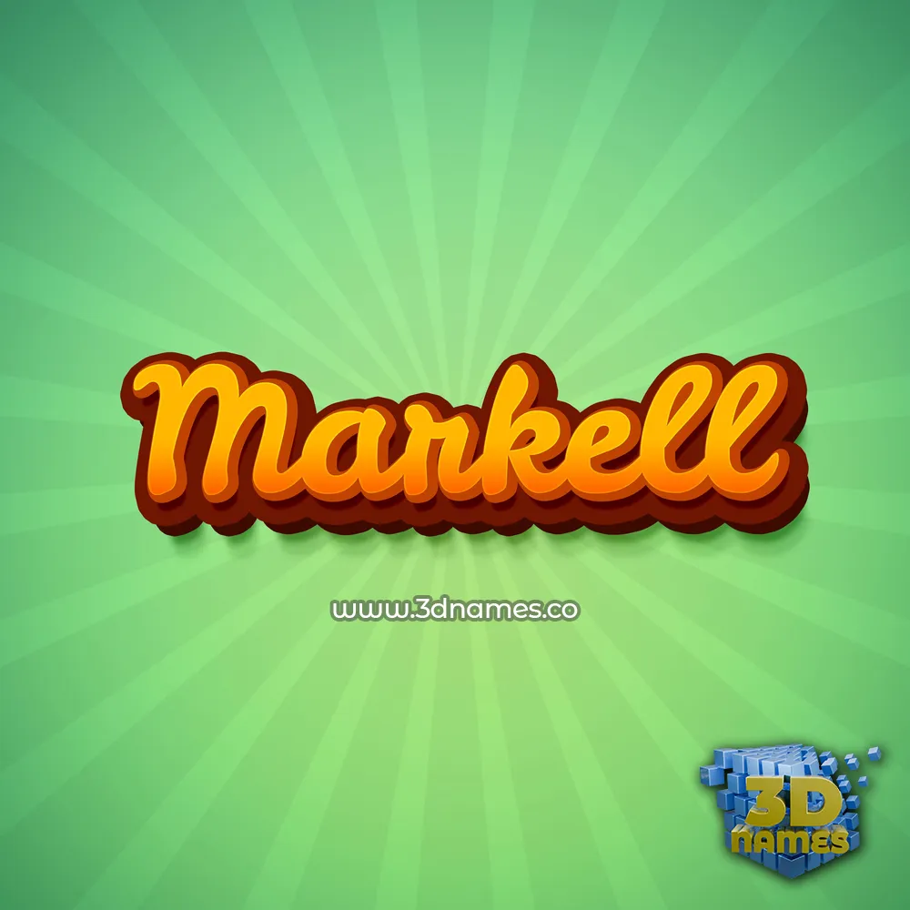 markell in Green Rays style - 3D name wallpaper
