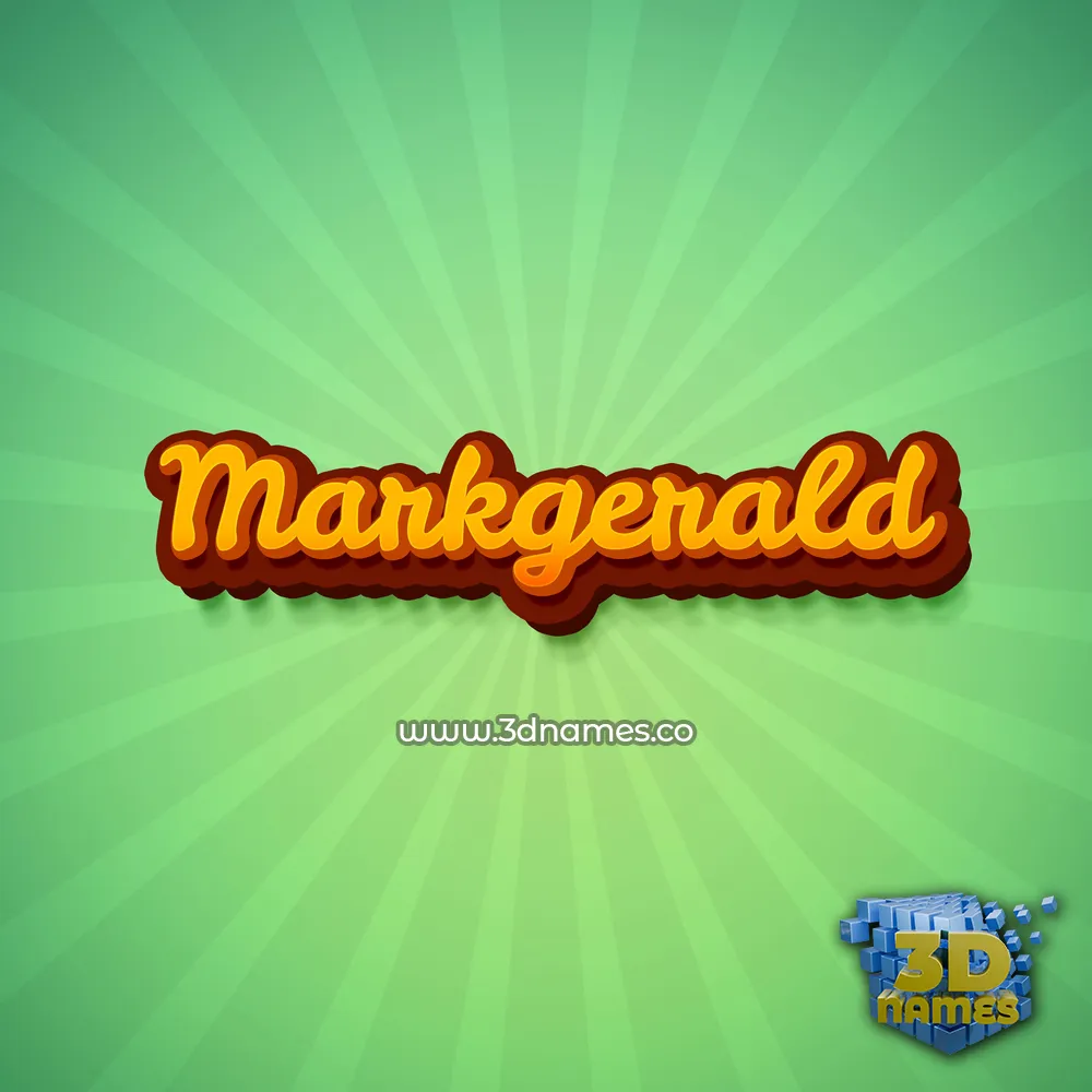 markgerald in Green Rays style - 3D name wallpaper