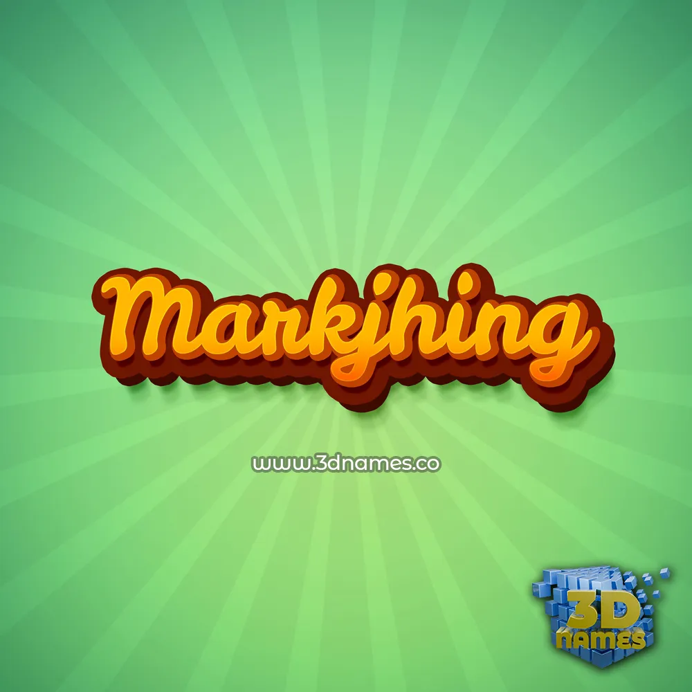 markjhing in Green Rays style - 3D name wallpaper