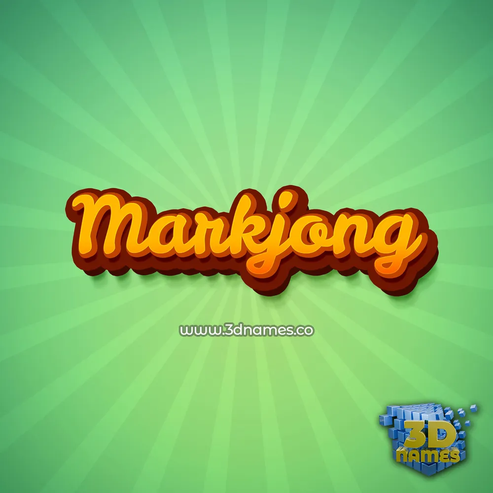markjong in Green Rays style - 3D name wallpaper