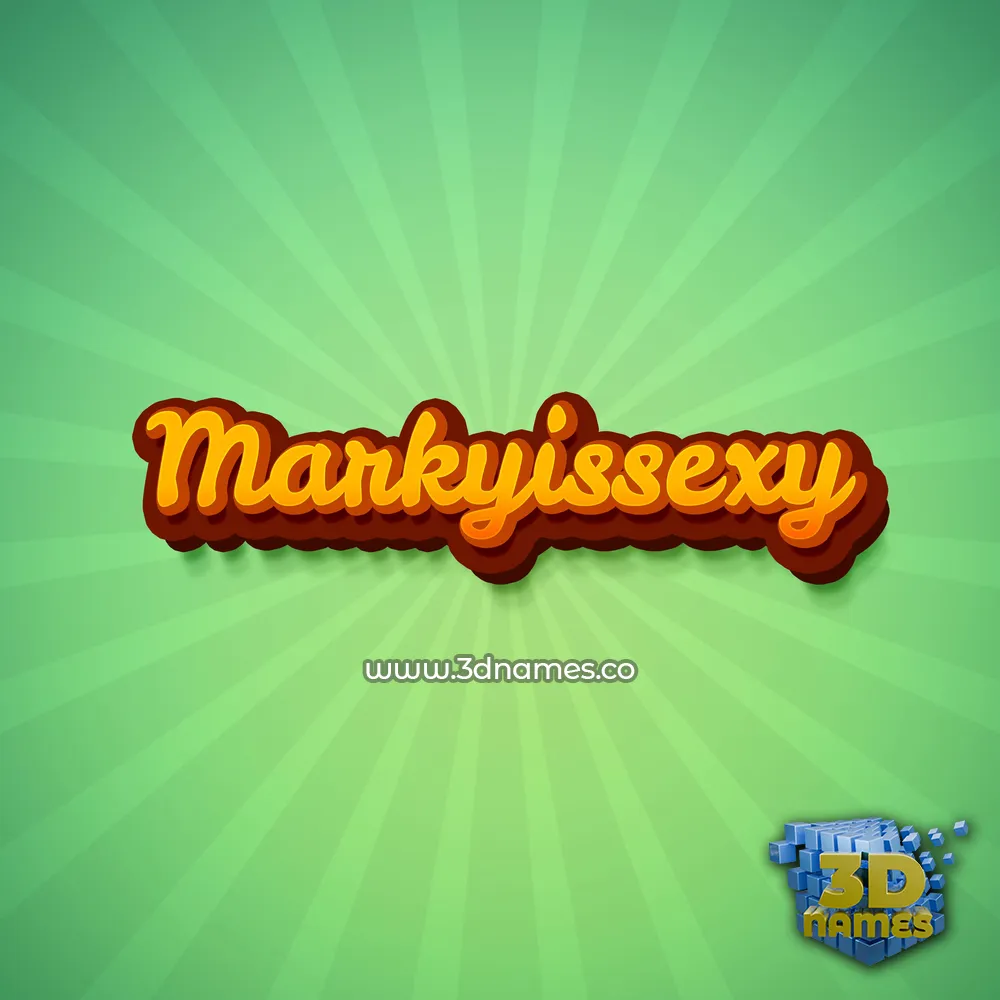 markyissexy in Green Rays style - 3D name wallpaper