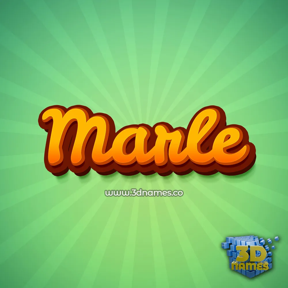 marle in Green Rays style - 3D name wallpaper