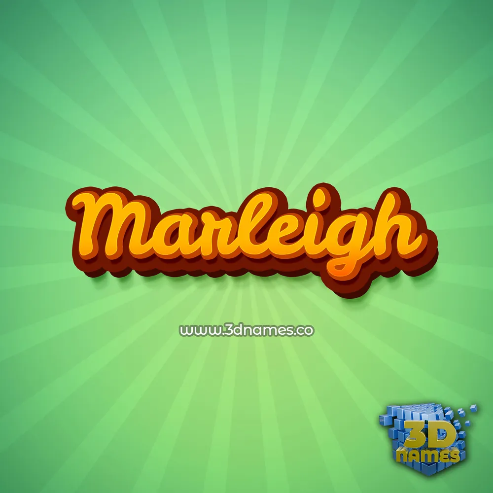 marleigh in Green Rays style - 3D name wallpaper