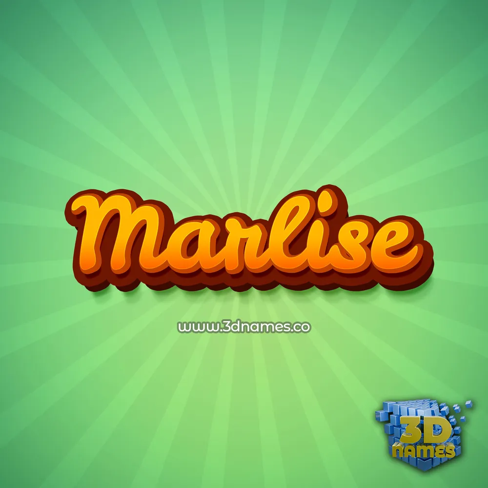 marlise in Green Rays style - 3D name wallpaper