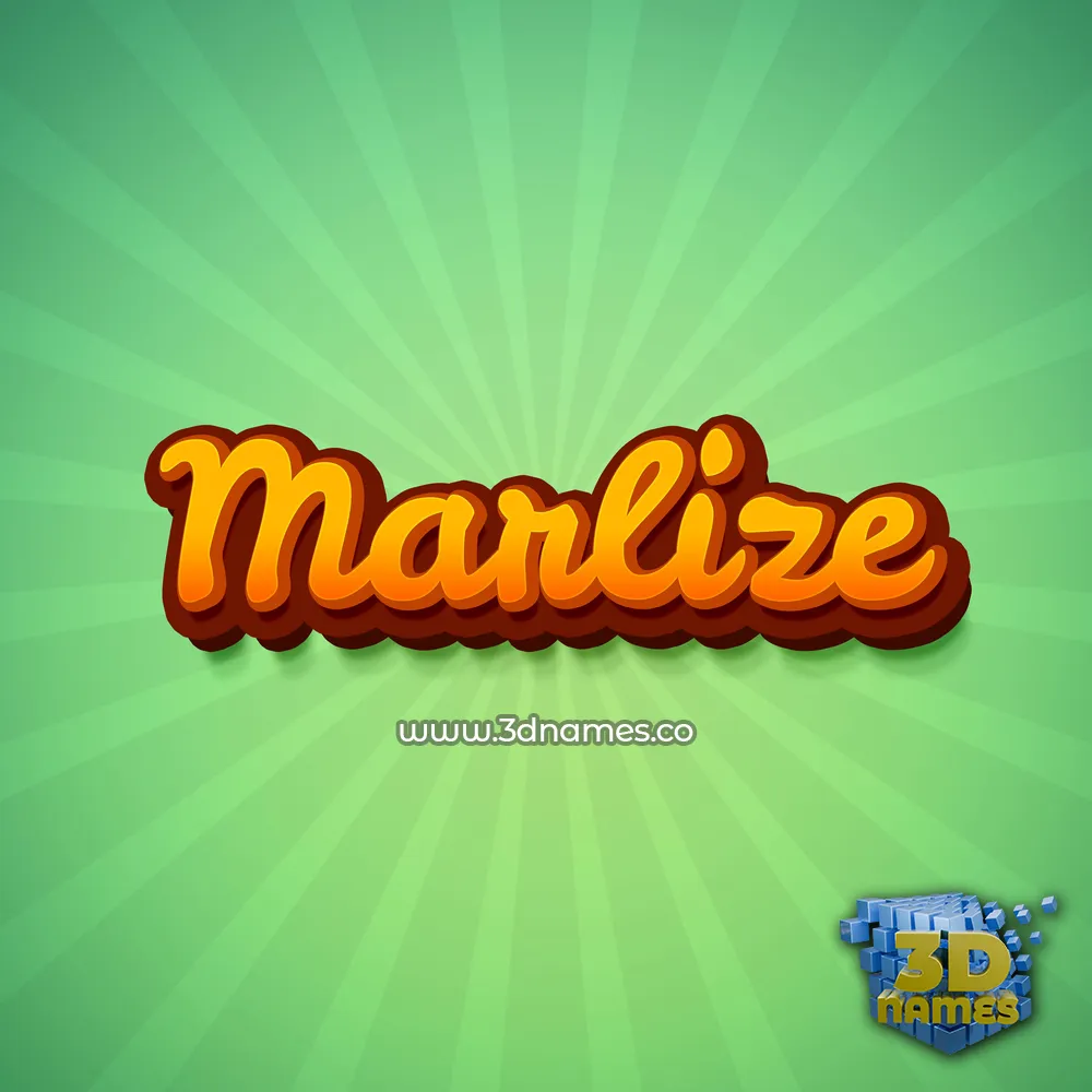 marlize in Green Rays style - 3D name wallpaper