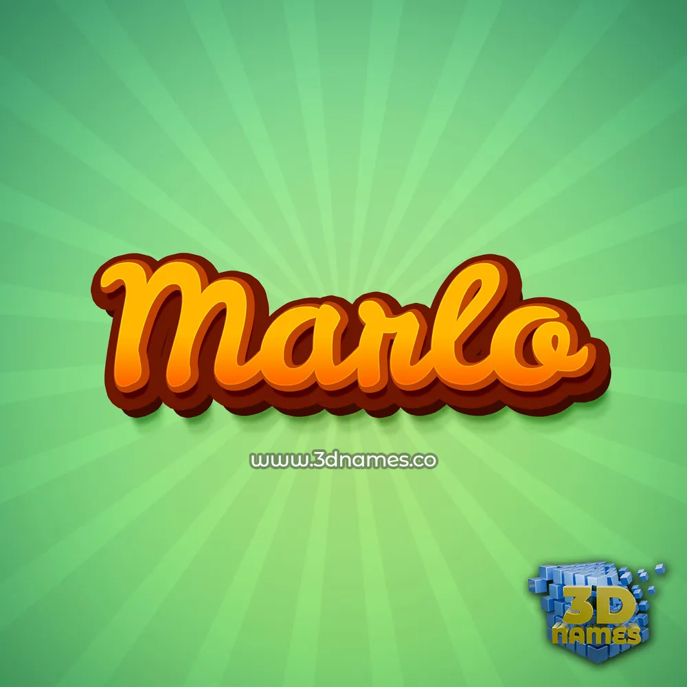 marlo in Green Rays style - 3D name wallpaper