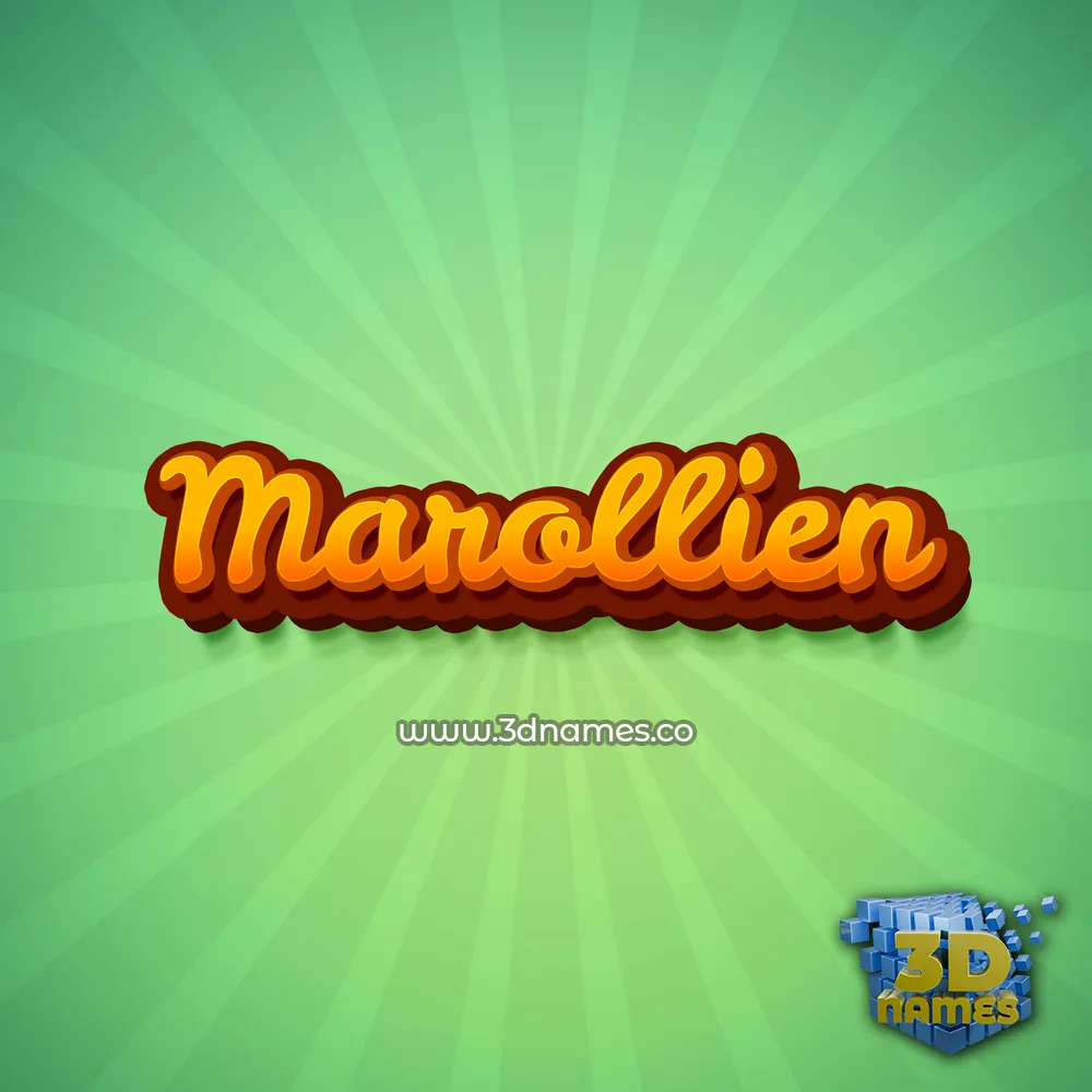marollien in Green Rays style - 3D name wallpaper