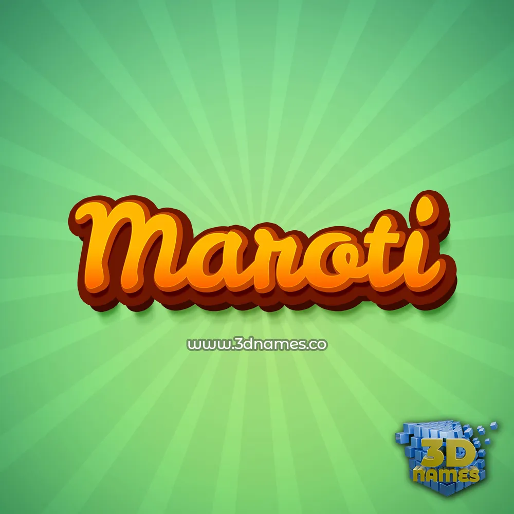maroti in Green Rays style - 3D name wallpaper