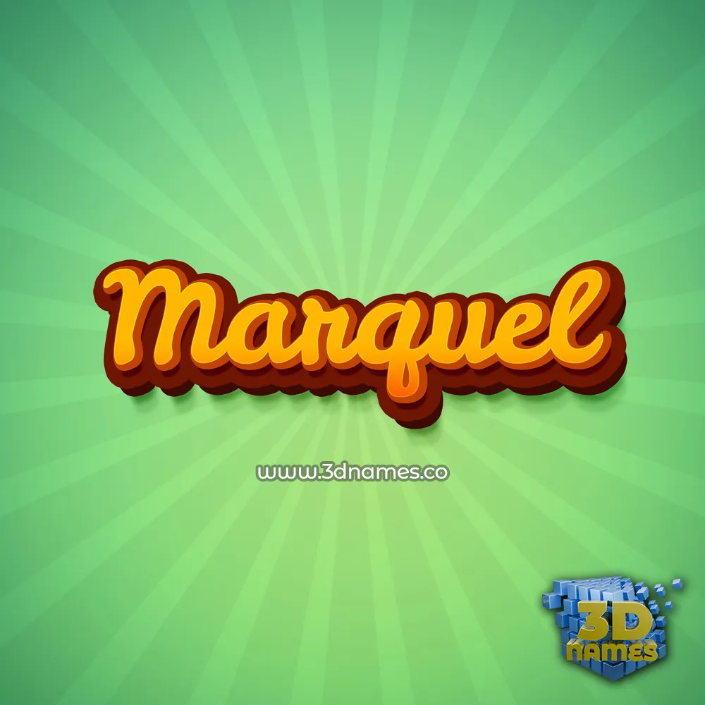 marquel in Green Rays style - 3D name wallpaper